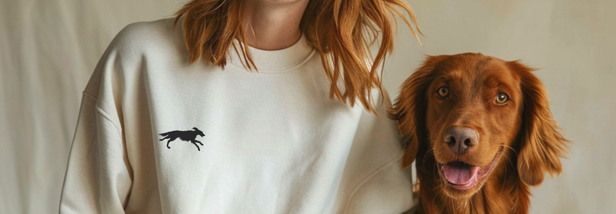 Shirts und Pullover mit deiner Hunderasse, bedruckt in Wien – Pawsome Hundezubehör