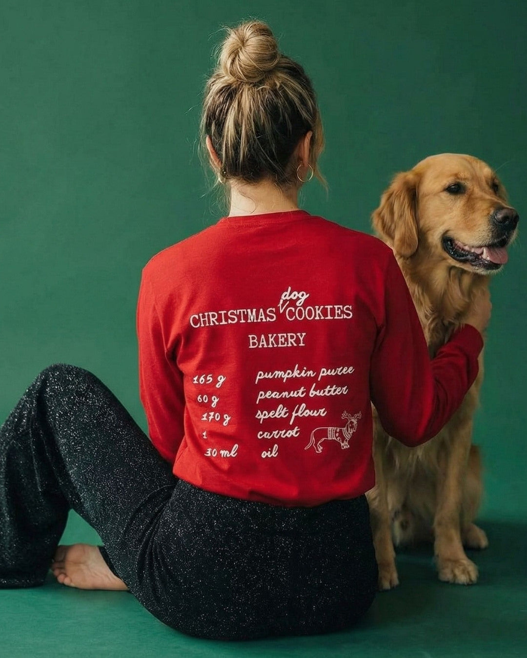 Limited | Organic Longsleeve 'christmas cookies bakery' | Red