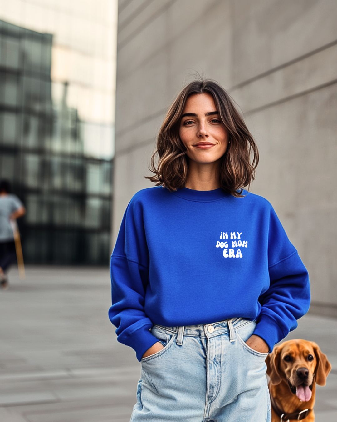 Organic sweatshirt 'dog mum' | Forest Green