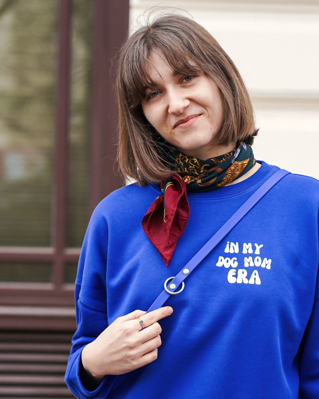 Organic sweatshirt 'dog mum' | Forest Green