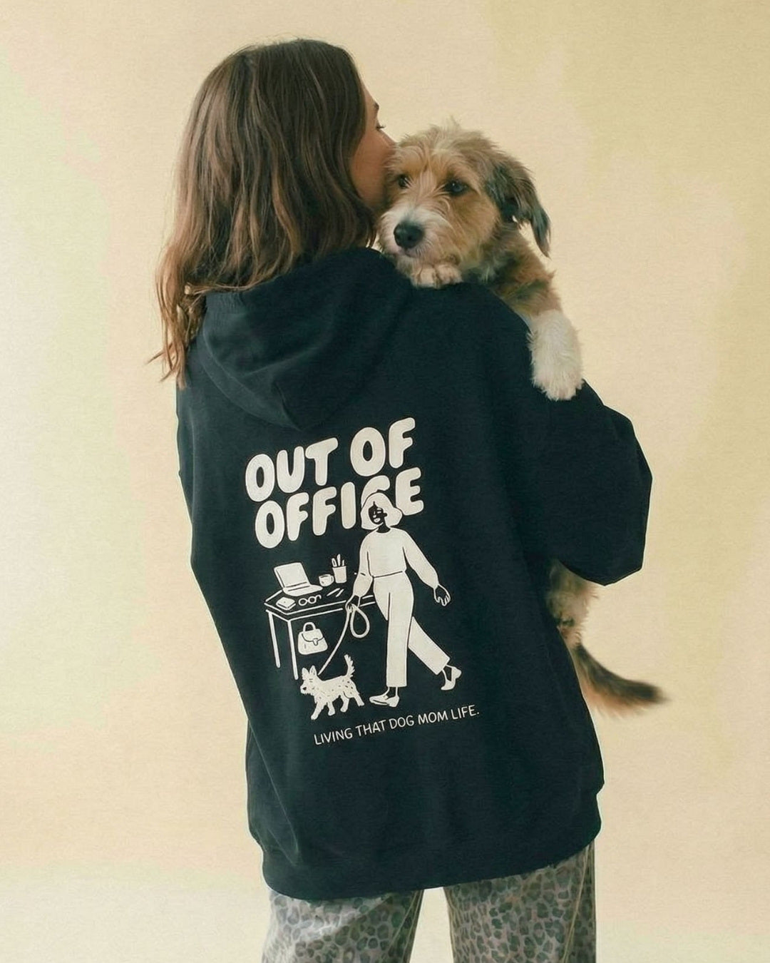 Organic sweatshirt 'dog mum' | Forest Green