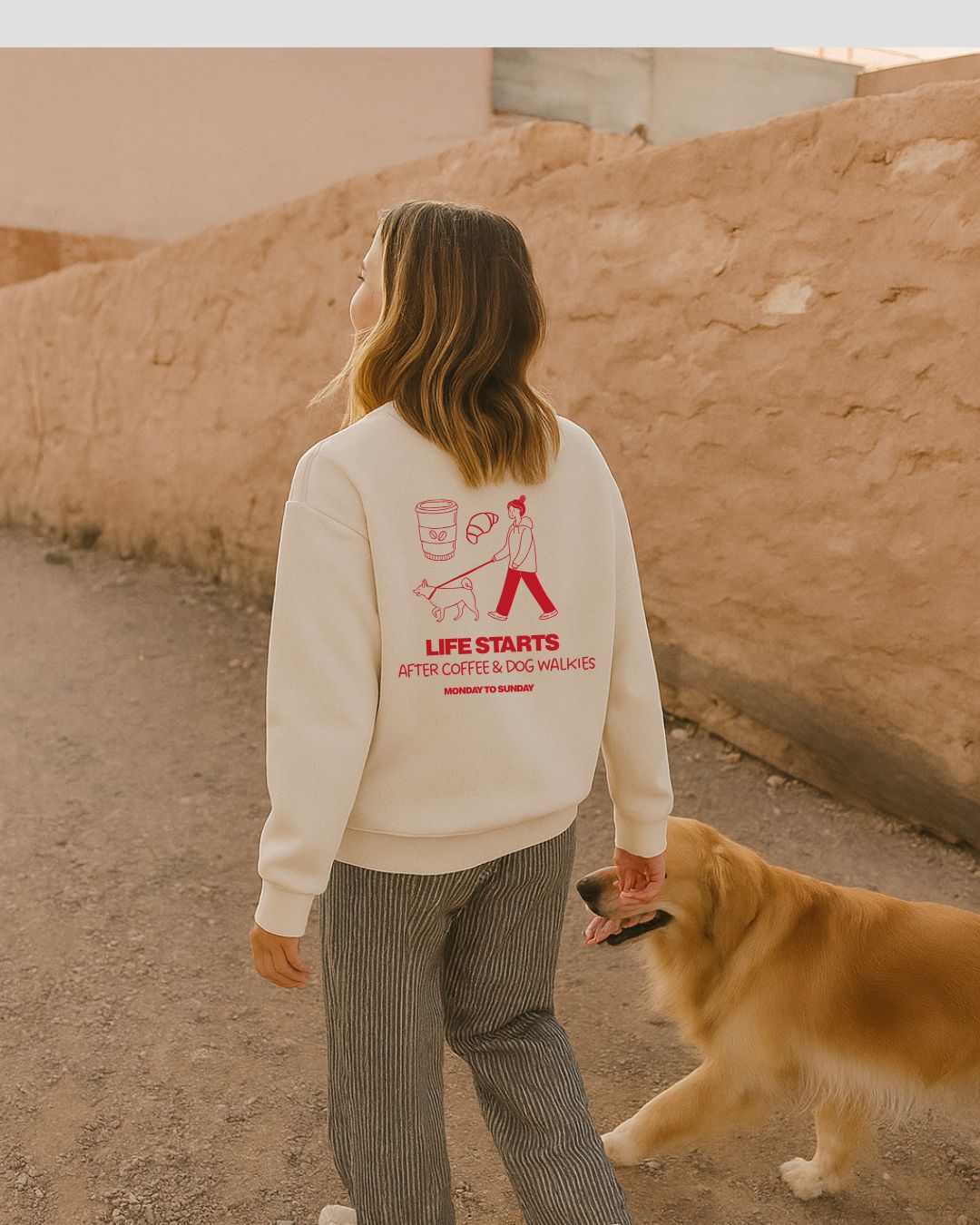 Premium Organic Sweatshirt 'dogs & wine'