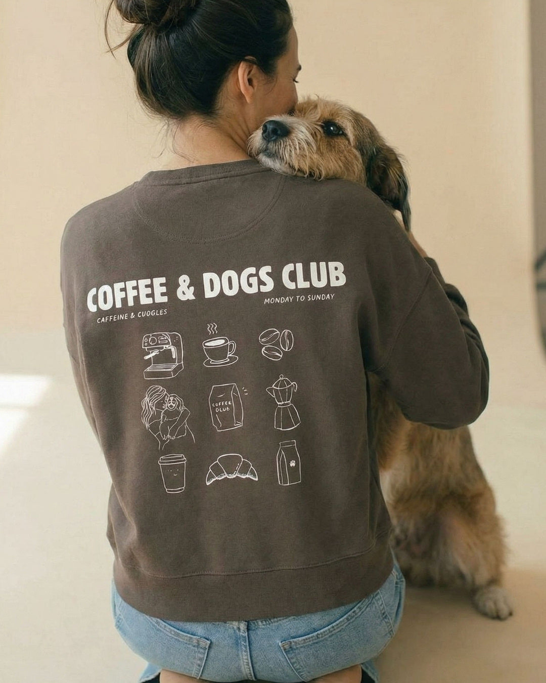 Limited | Organic Sweatshirt 'COFFEE & DOGS CLUB'