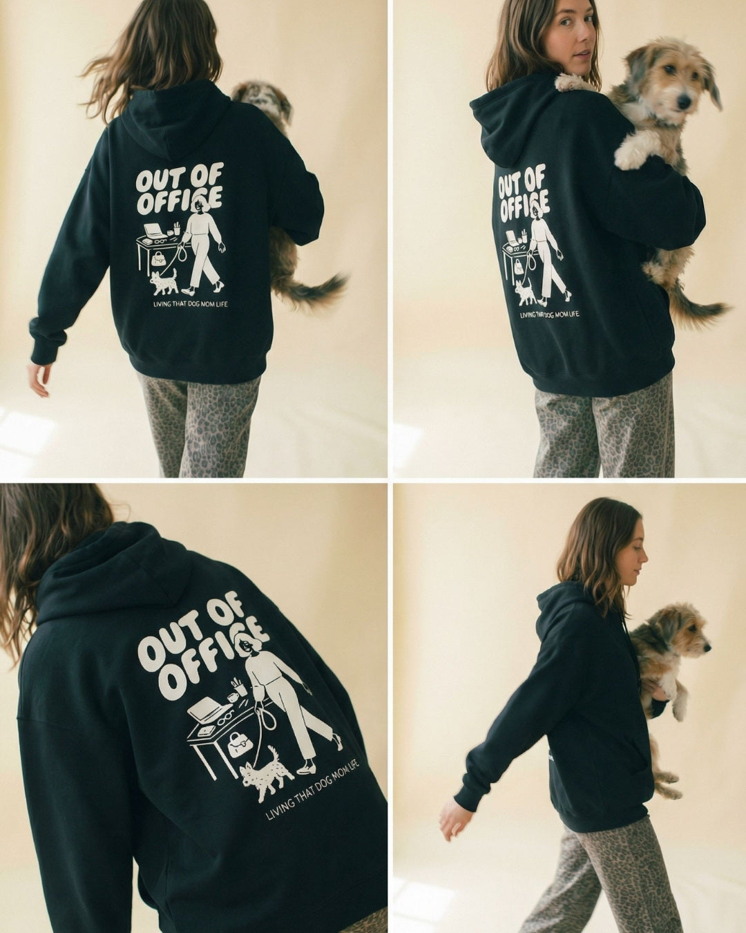 Organic sweatshirt 'dog mum' | Forest Green