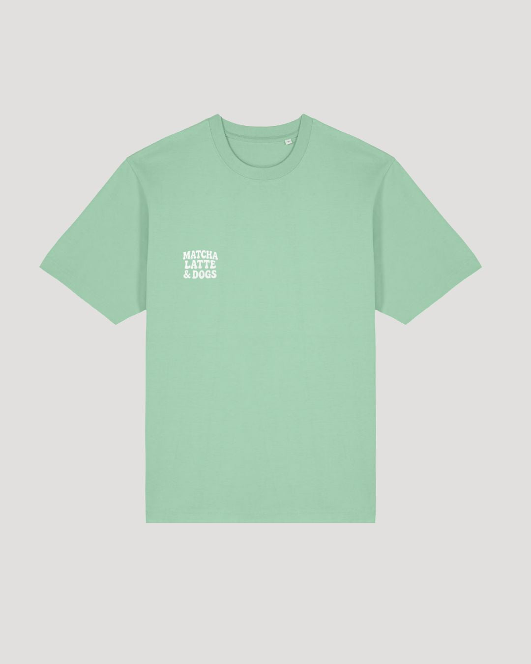 Limited | Organic Shirt 'matcha latte & dogs' | Salbei