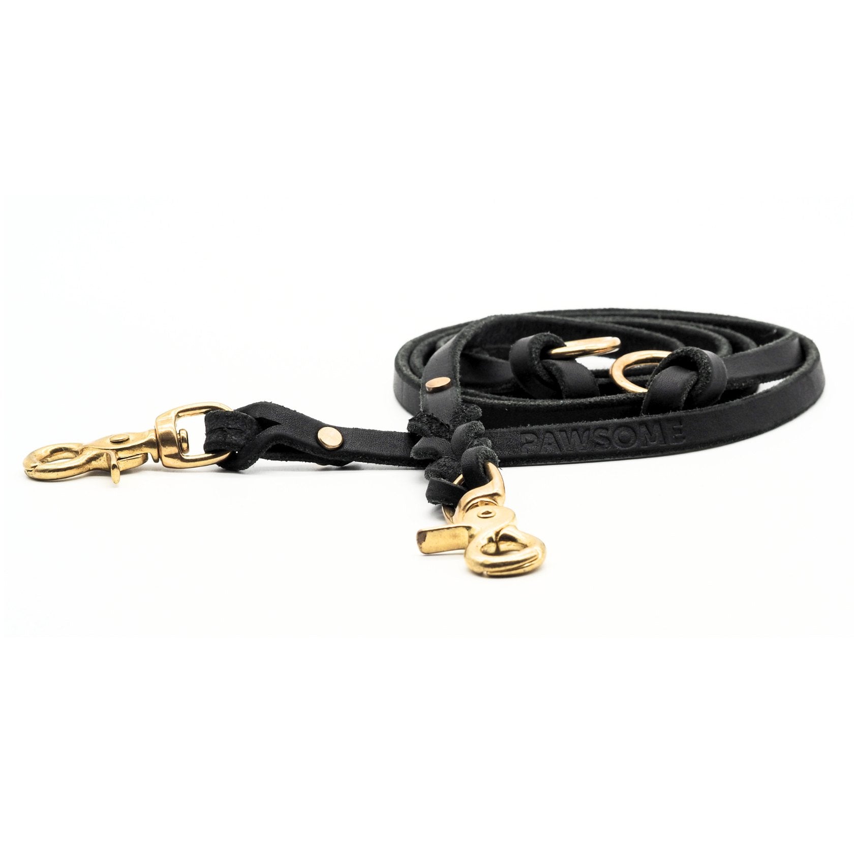 Leather leash 'Bjarki' in cognac