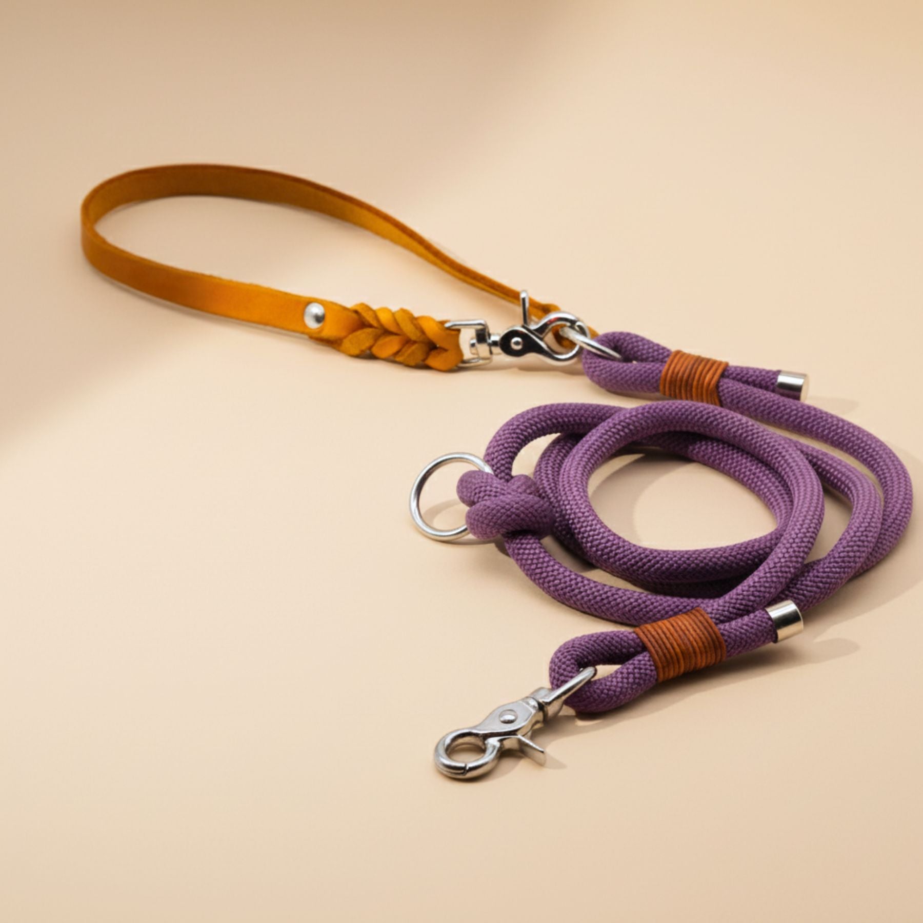 B:Ware | Tauleine mit Lederhandschlaufe 'Mauve'