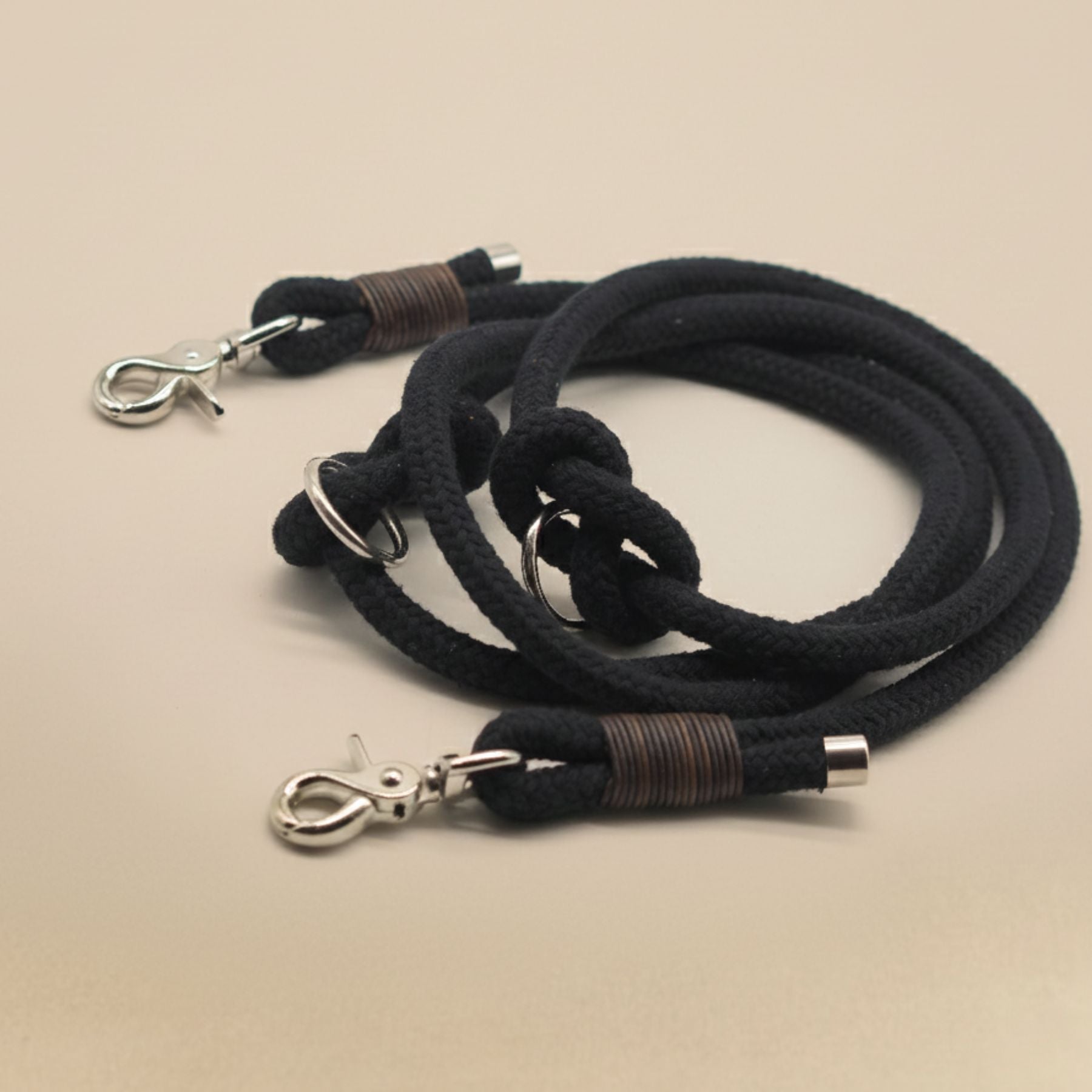 B: Goods | Rope rope with leather hand strap 'Pure Hemp & Moss' (2 meters)