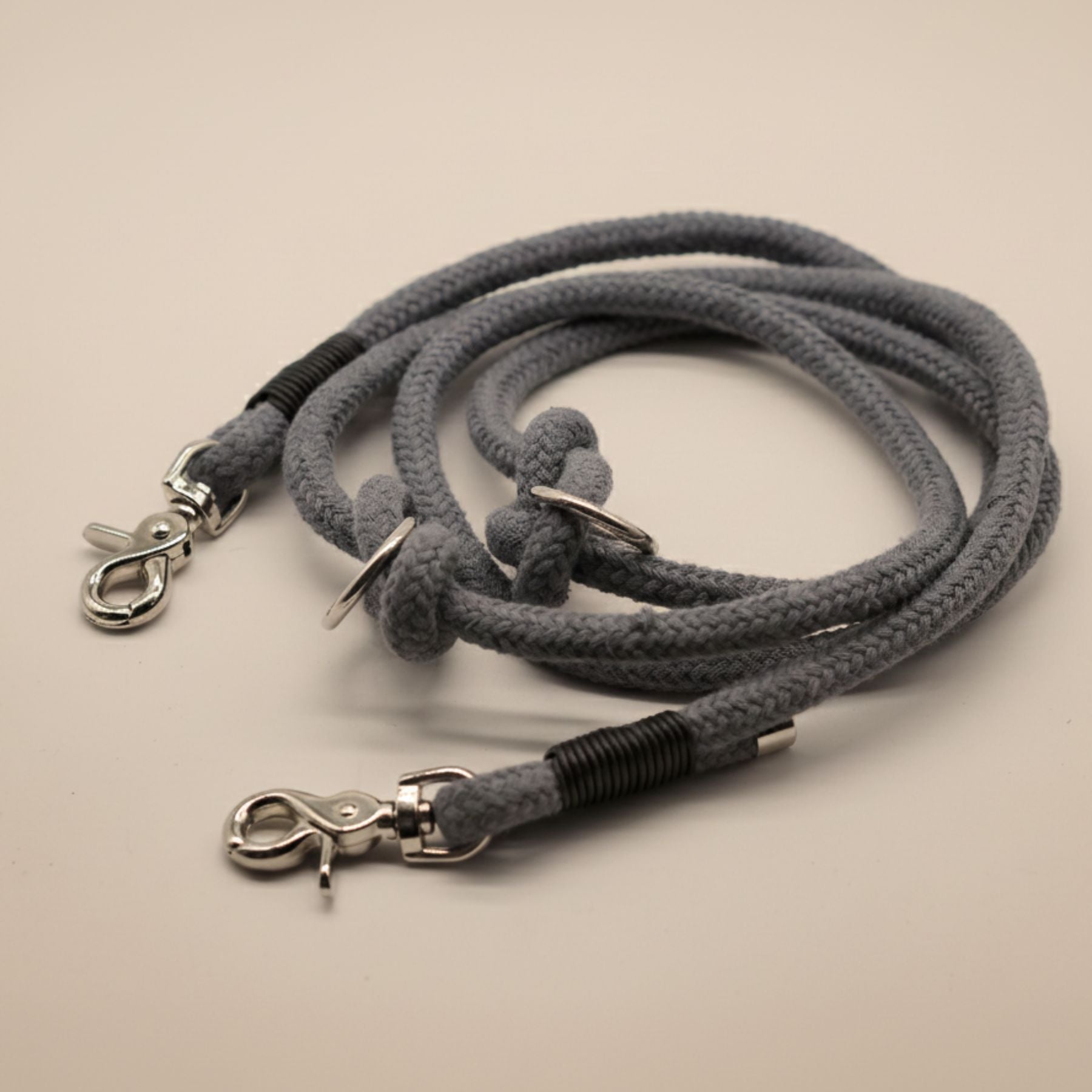 B: Goods | Rope rope with leather hand strap 'Pure Hemp & Moss' (2 meters)