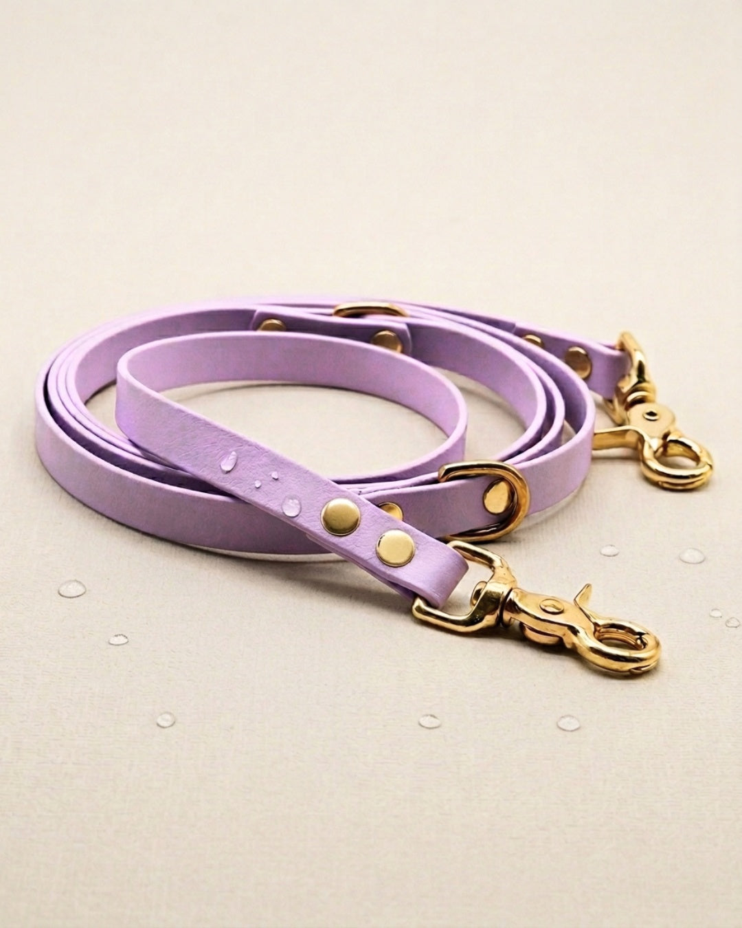 Set | Collar & leash made of Biothane® 'Dusty Blue'