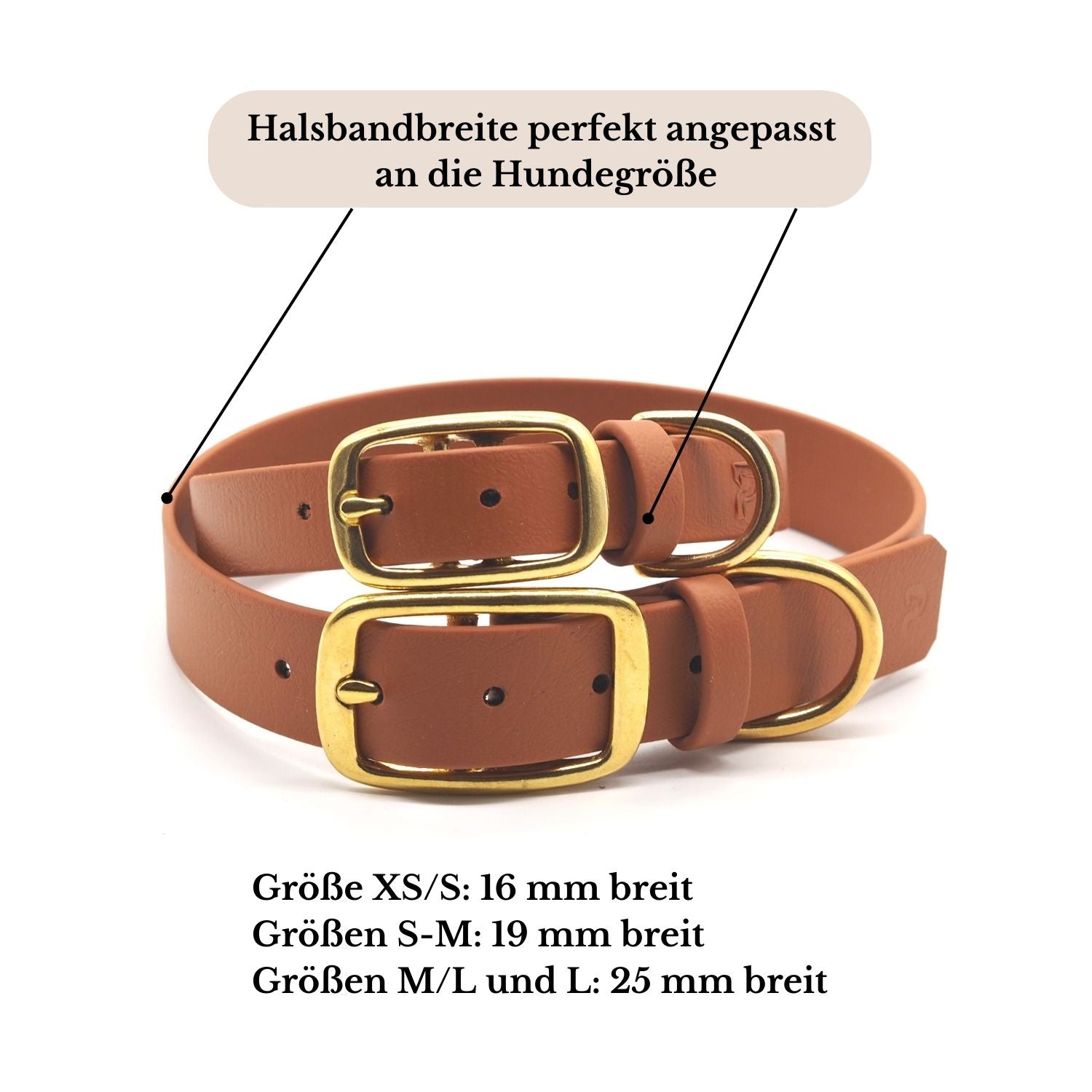 Biothane® collar 'Light brown'
