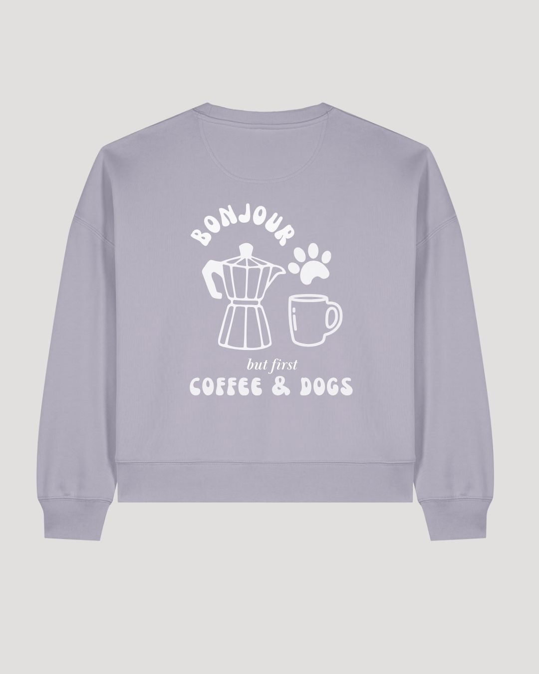 Limited | Organic Sweatshirt 'BONJOUR' | Lavendel