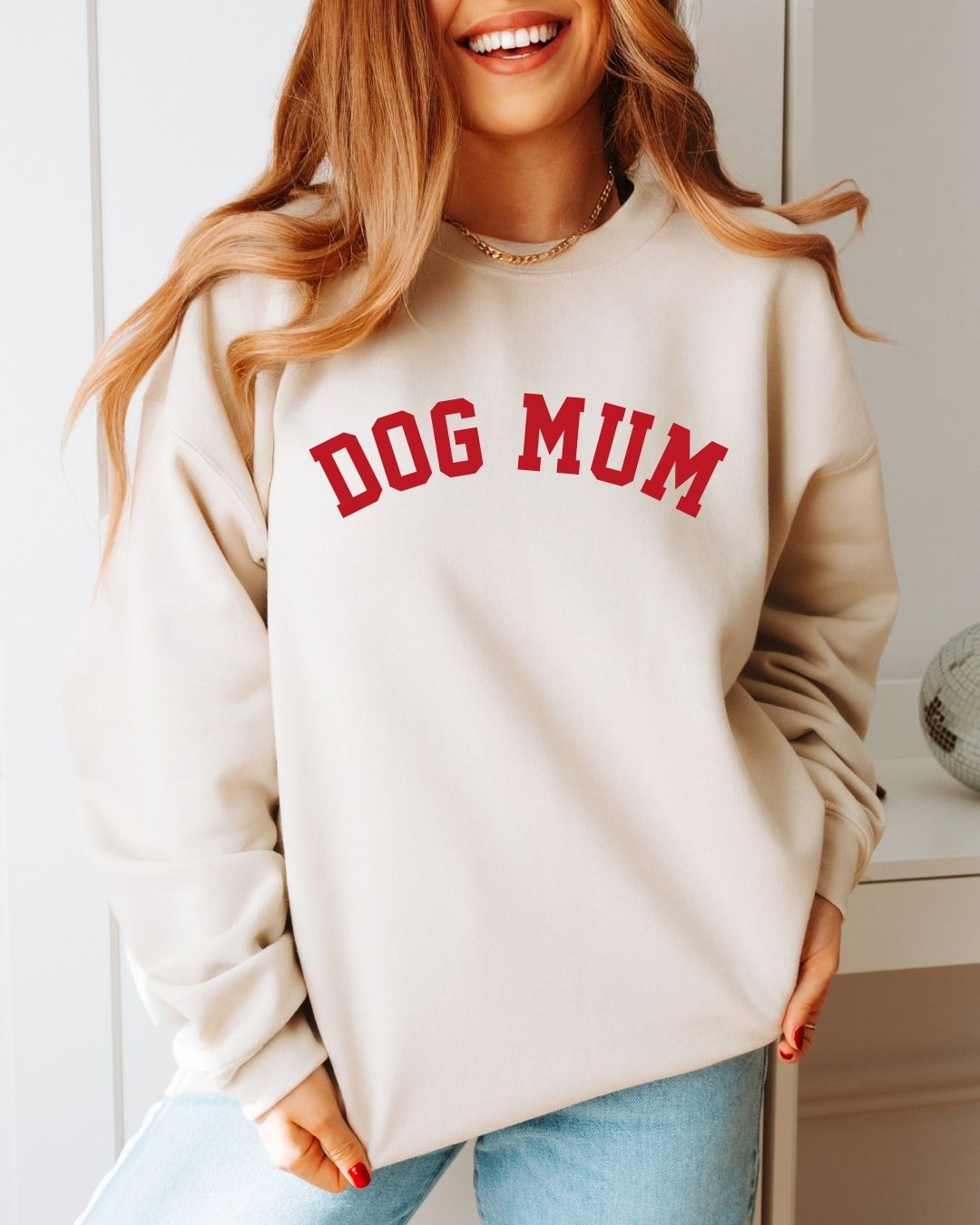 Premium organic sweatshirt 'DOG MUM'