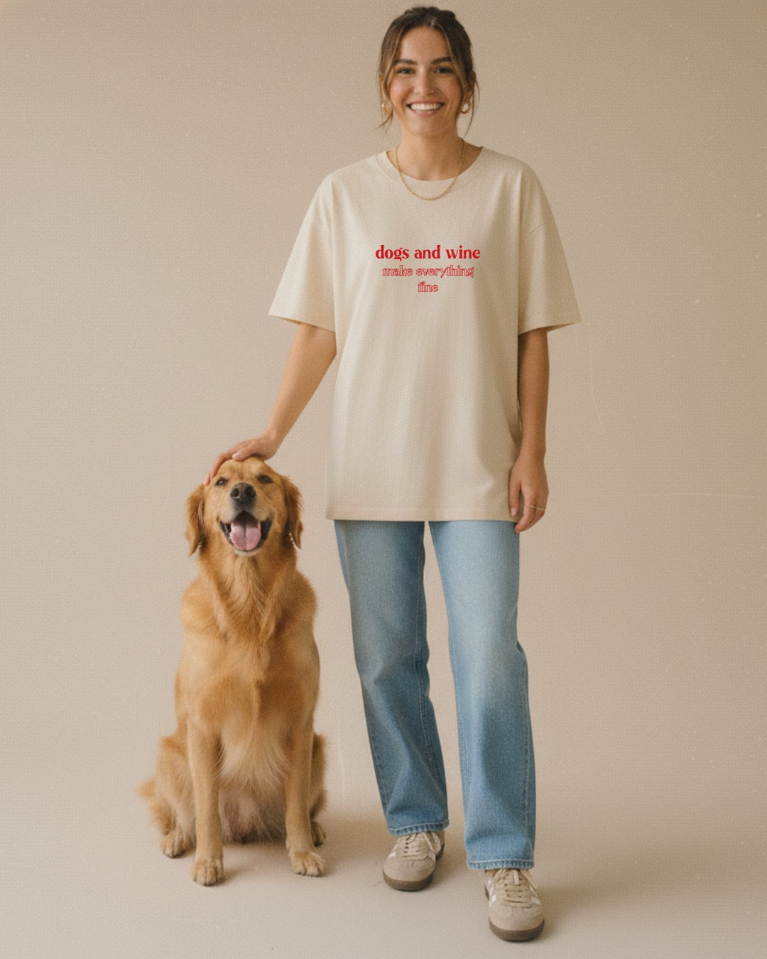 Organic Shirt 'dogs & wine' | Natural Raw