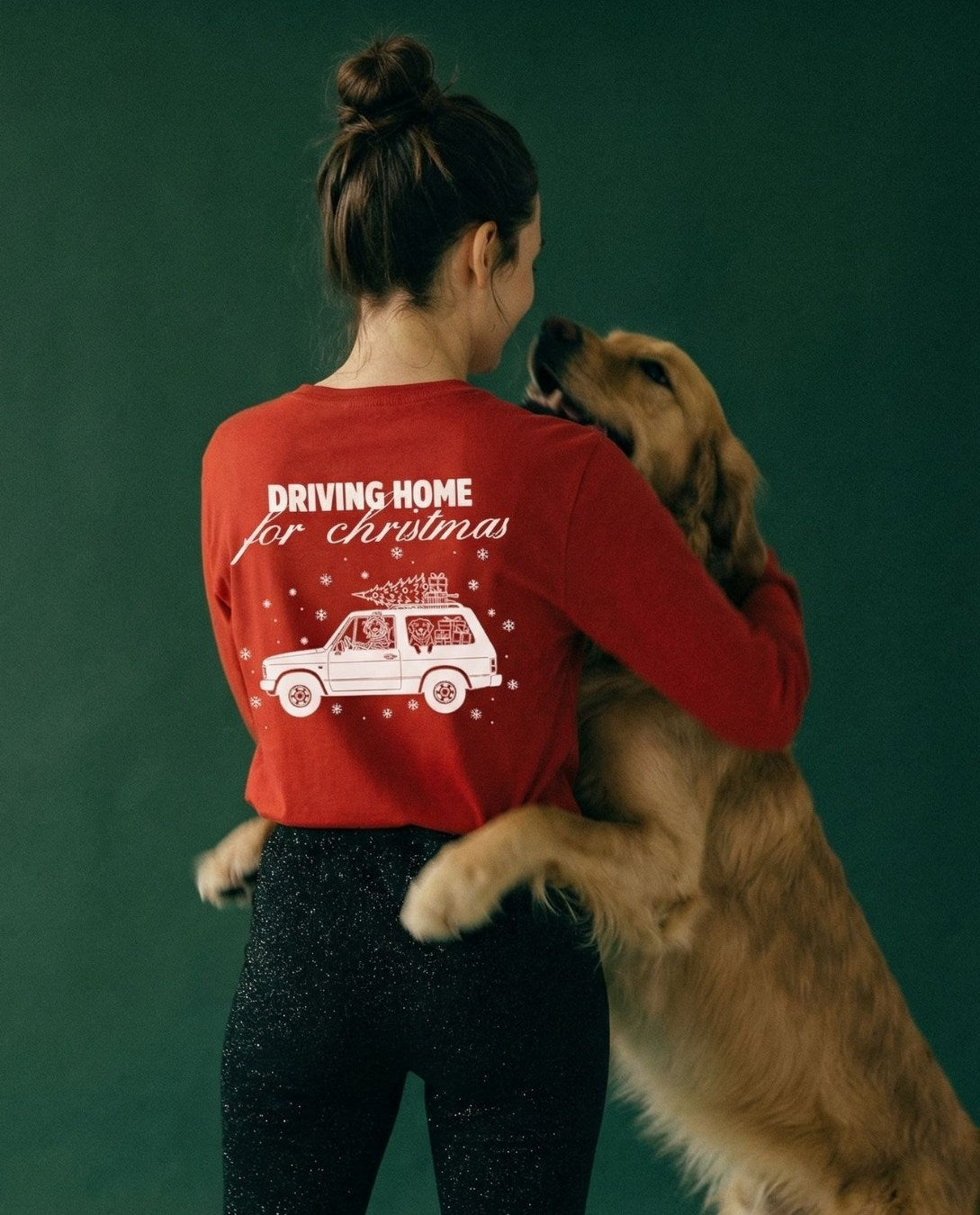 Organic sweatshirt 'dog mum' | Forest Green