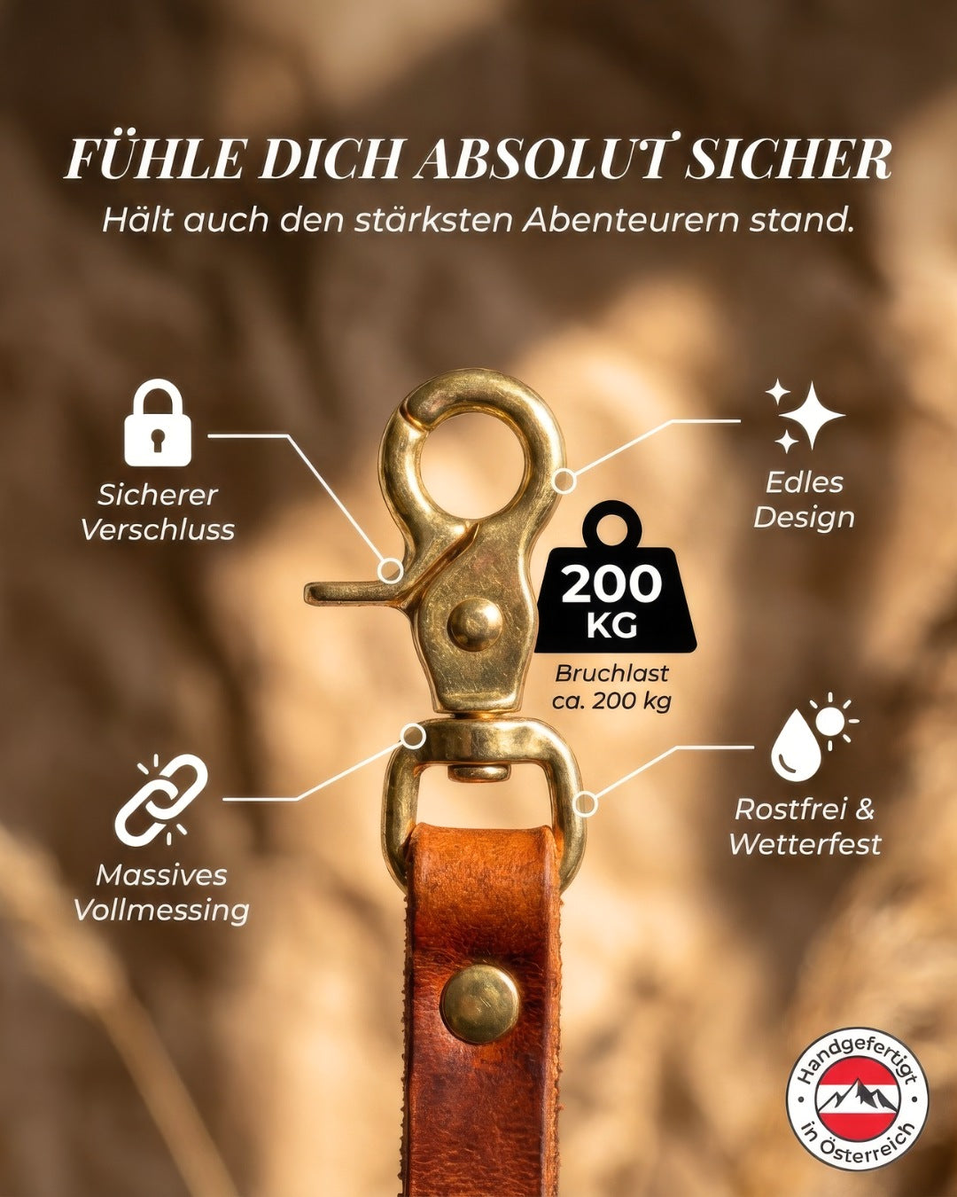 Set | Lederhalsband & Leine in Cognac