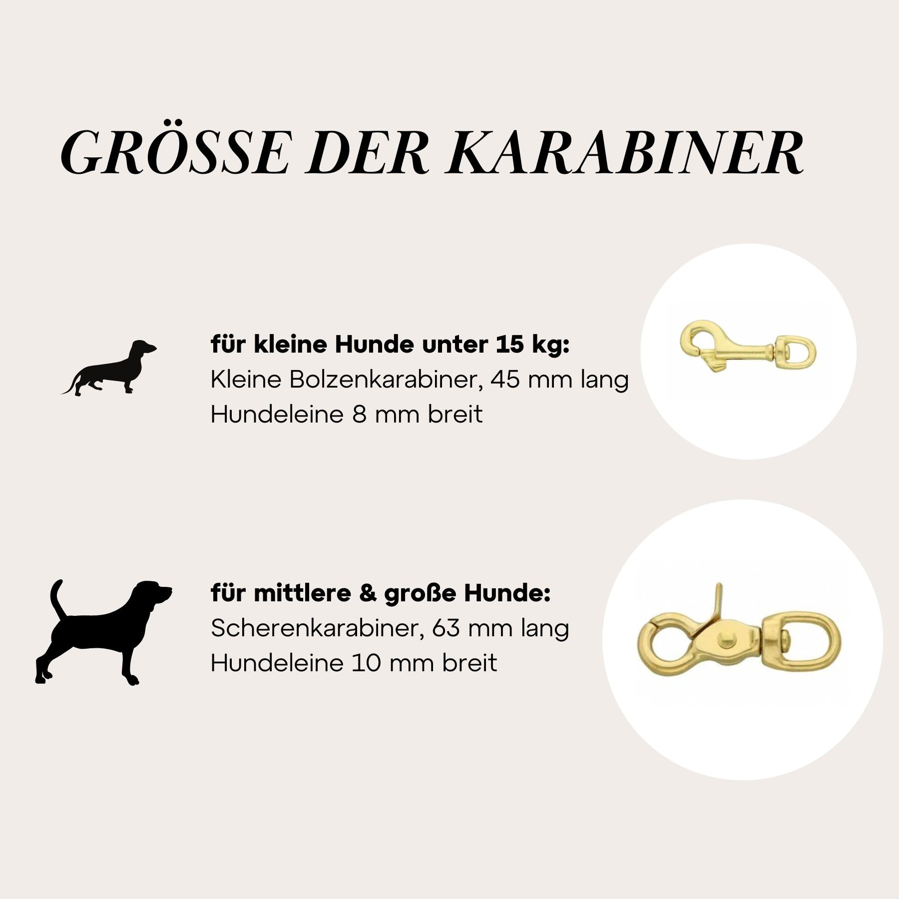 Set | Collar & leash made of Biothane® 'Khaki'