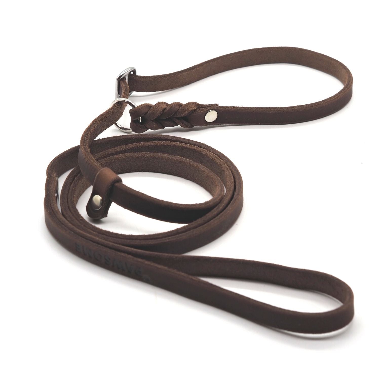 Retriever leash made of greased leather 'Bayo'