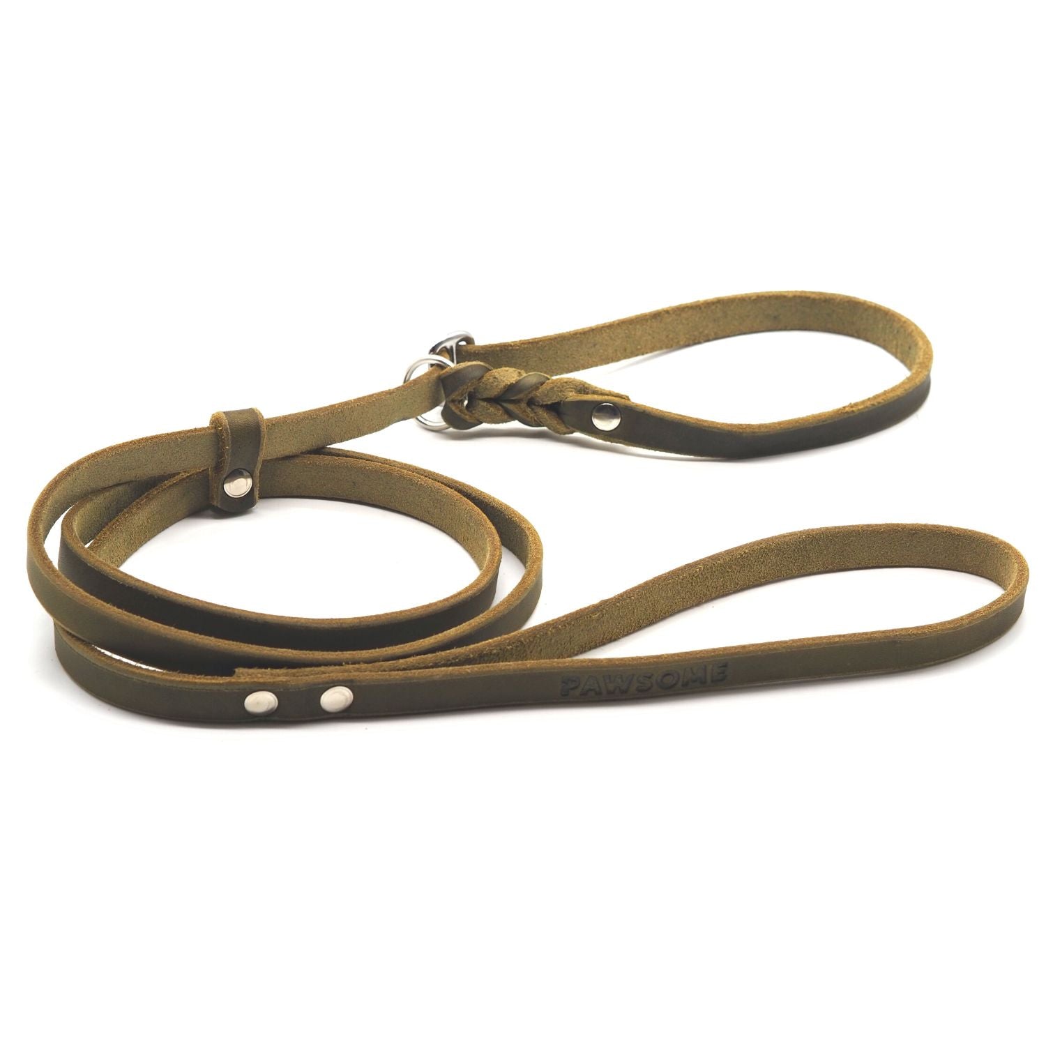 Retriever leash made of greased leather 'Bayo'