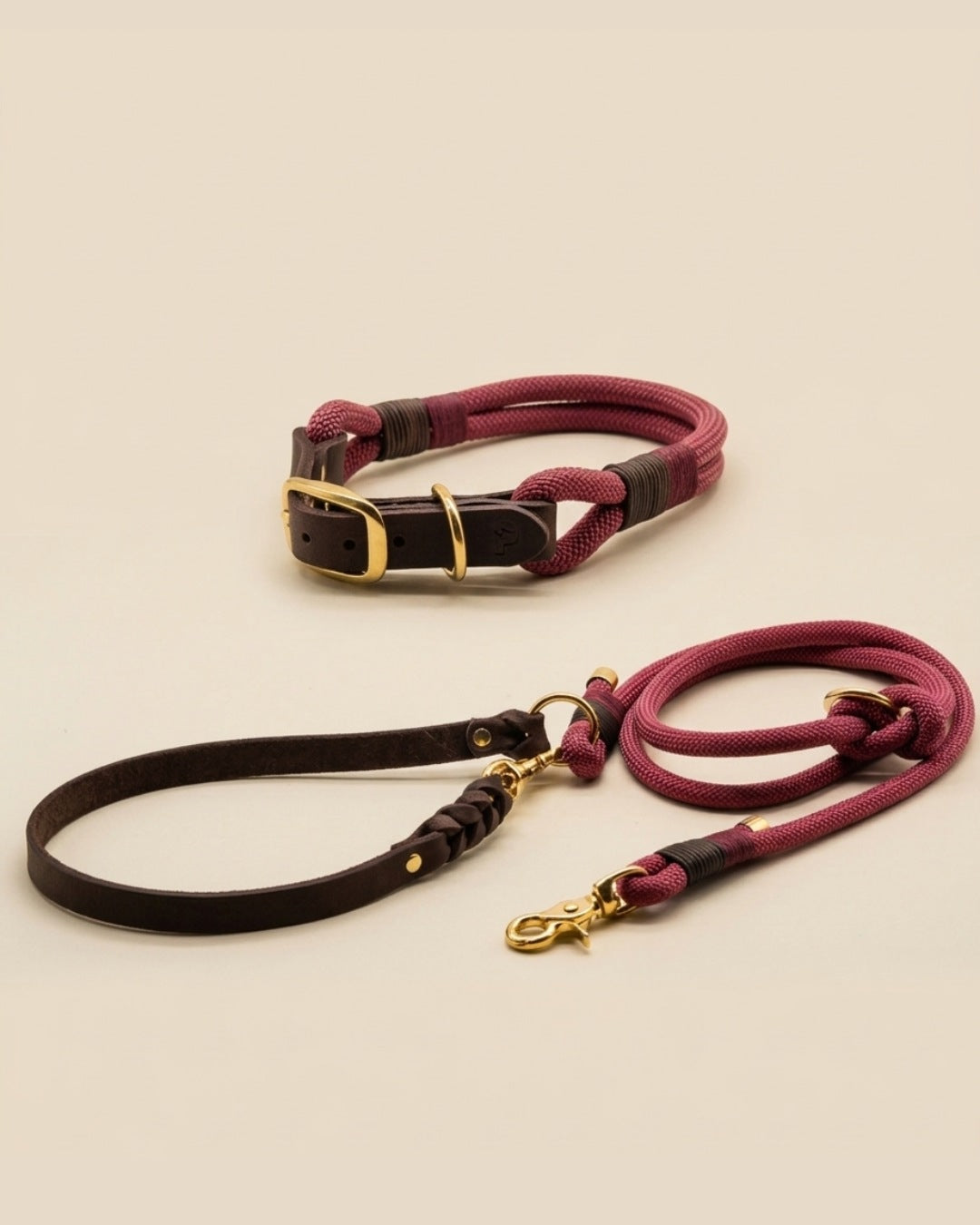 Set | Collar & Leash 'Olive Grove'