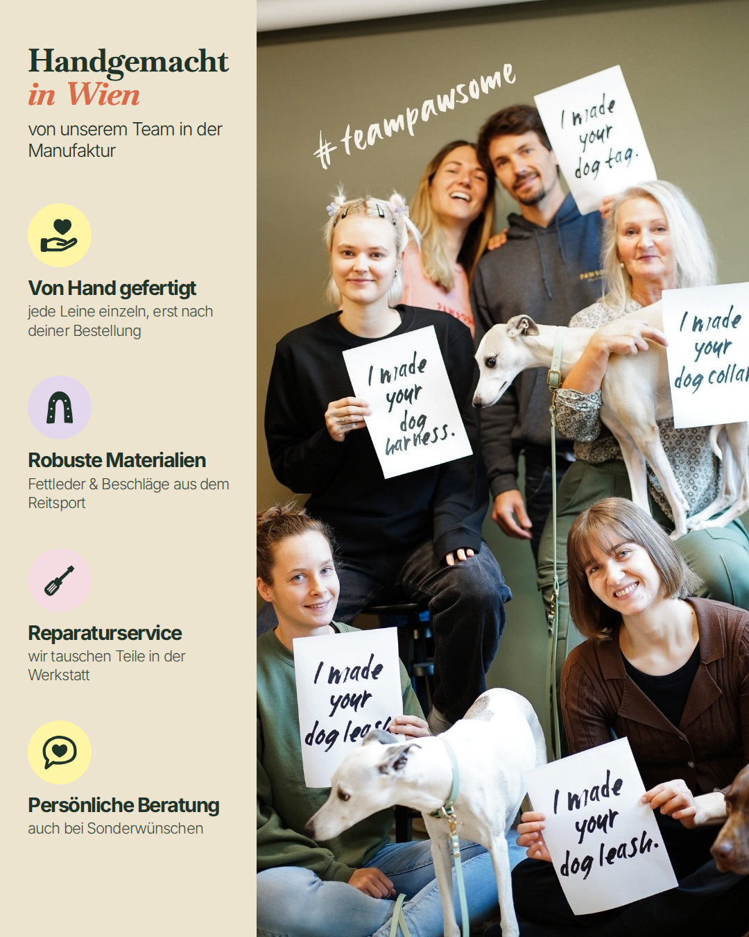 Das Pawsome-Team in der Manufaktur in Wien