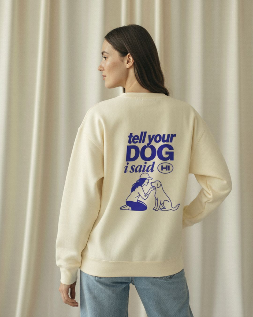 Premium Organic Sweatshirt 'dogs & wine'
