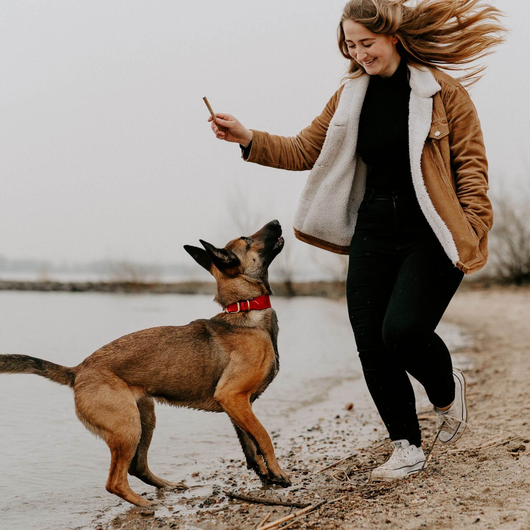 Personalisierbares Lederhalsband mit Name | Chili