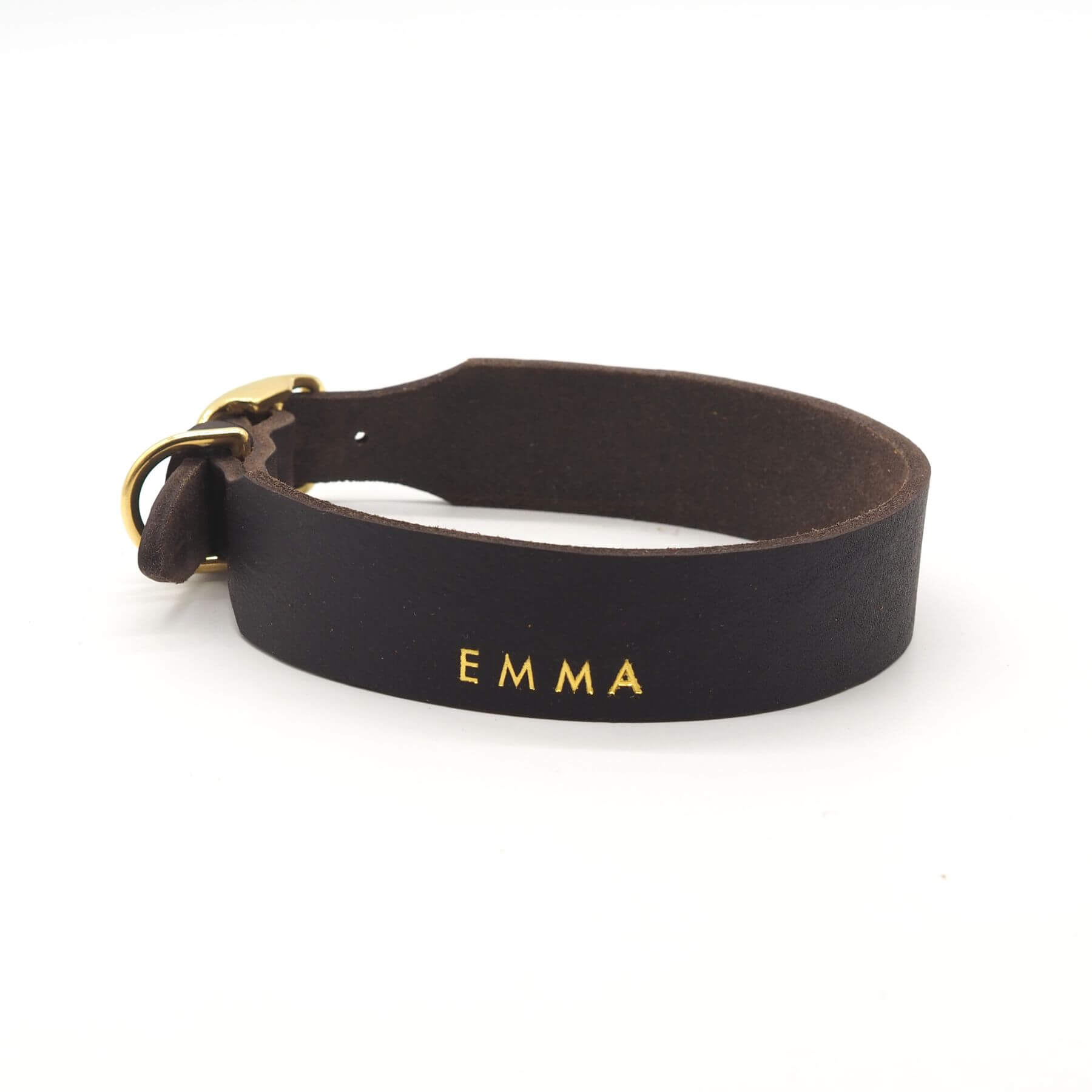 Personalisierbares Halsband mit Name | Kastanie