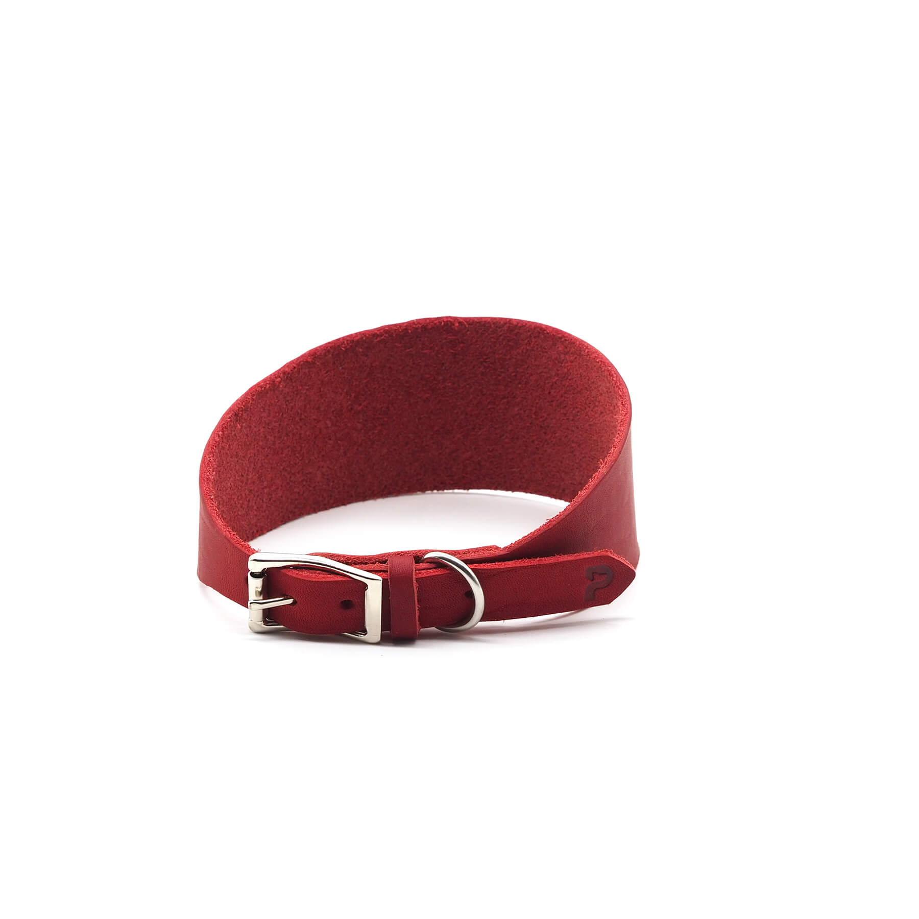 Windhundhalsband aus Fettleder (5 cm breit)