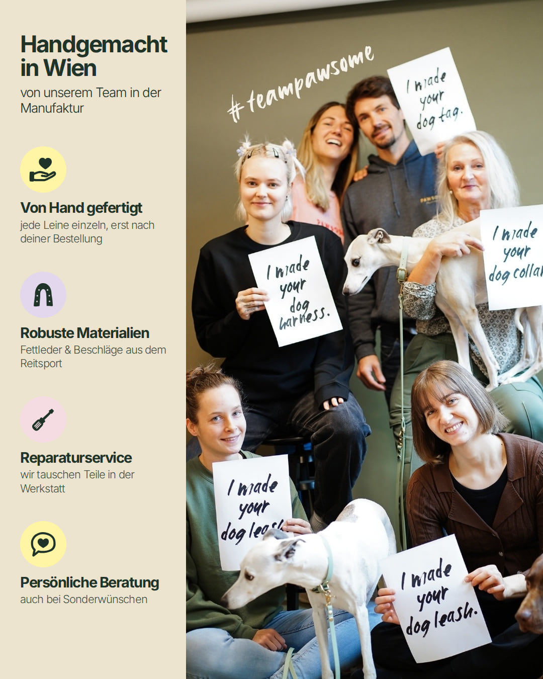 Das Pawsome-Team in der Manufaktur in Wien