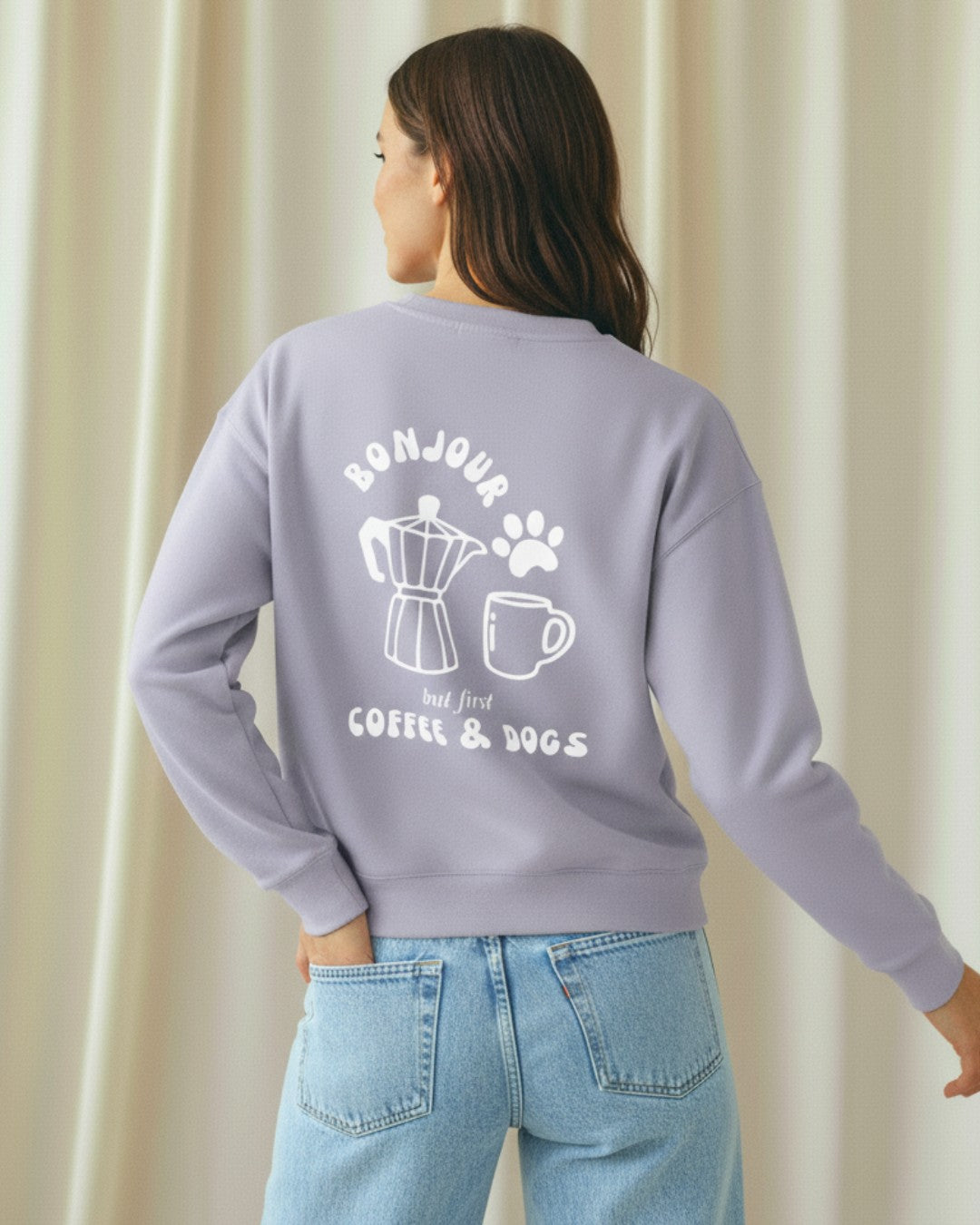 Organic sweatshirt 'dog mum' | Forest Green