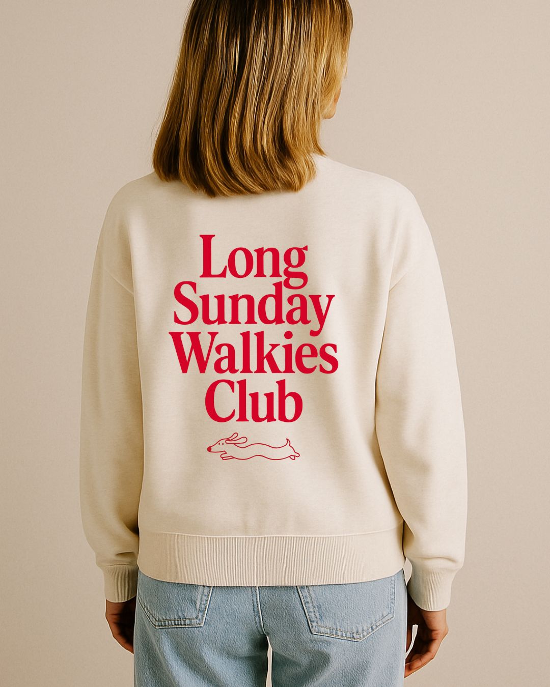 Premium Organic Sweatshirt 'dogs &amp; wine'