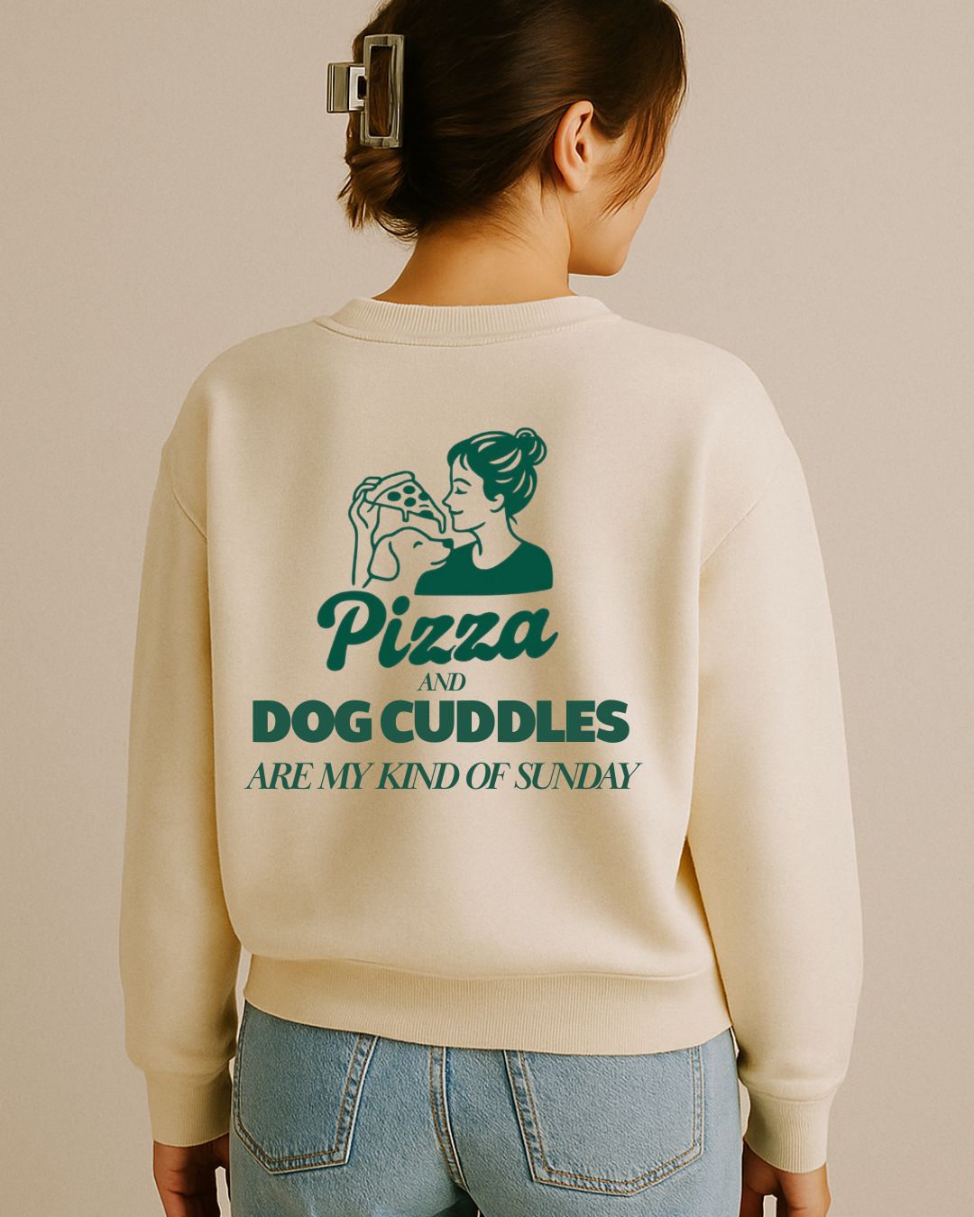 Premium Organic Sweatshirt 'dogs &amp; wine'
