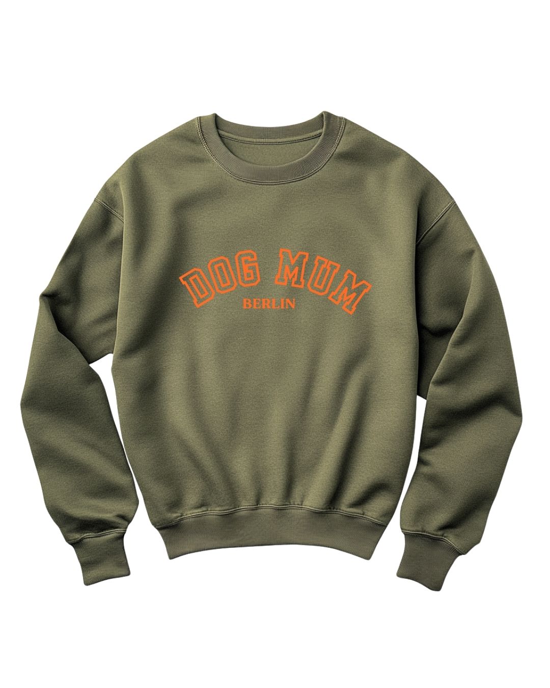 Organic Sweatshirt 'DOG MUM Berlin' | Forest Green