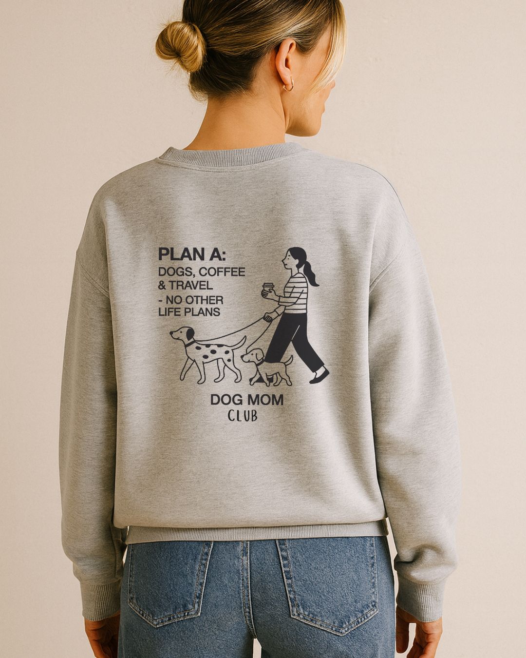 Premium Organic Sweatshirt 'dogs &amp; wine'
