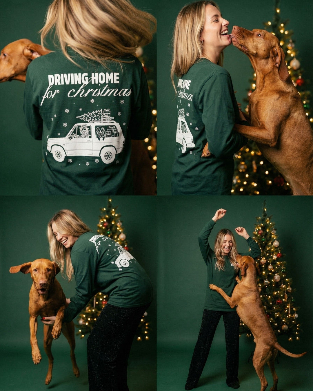Organic sweatshirt 'dog mum' | Forest Green