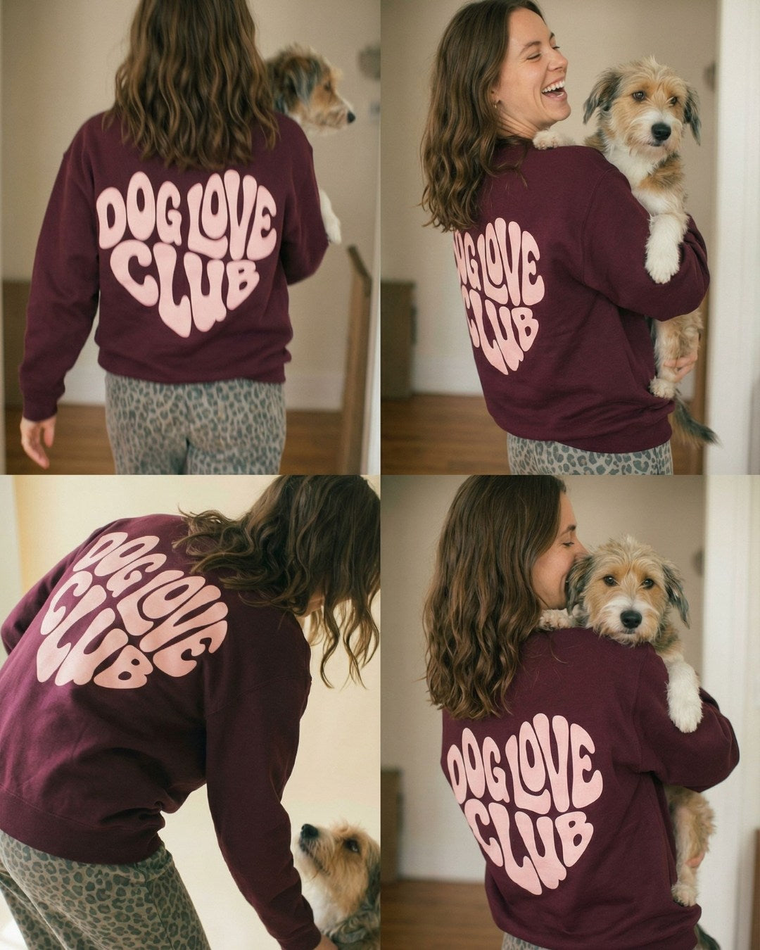Organic sweatshirt 'dog mum' | Forest Green