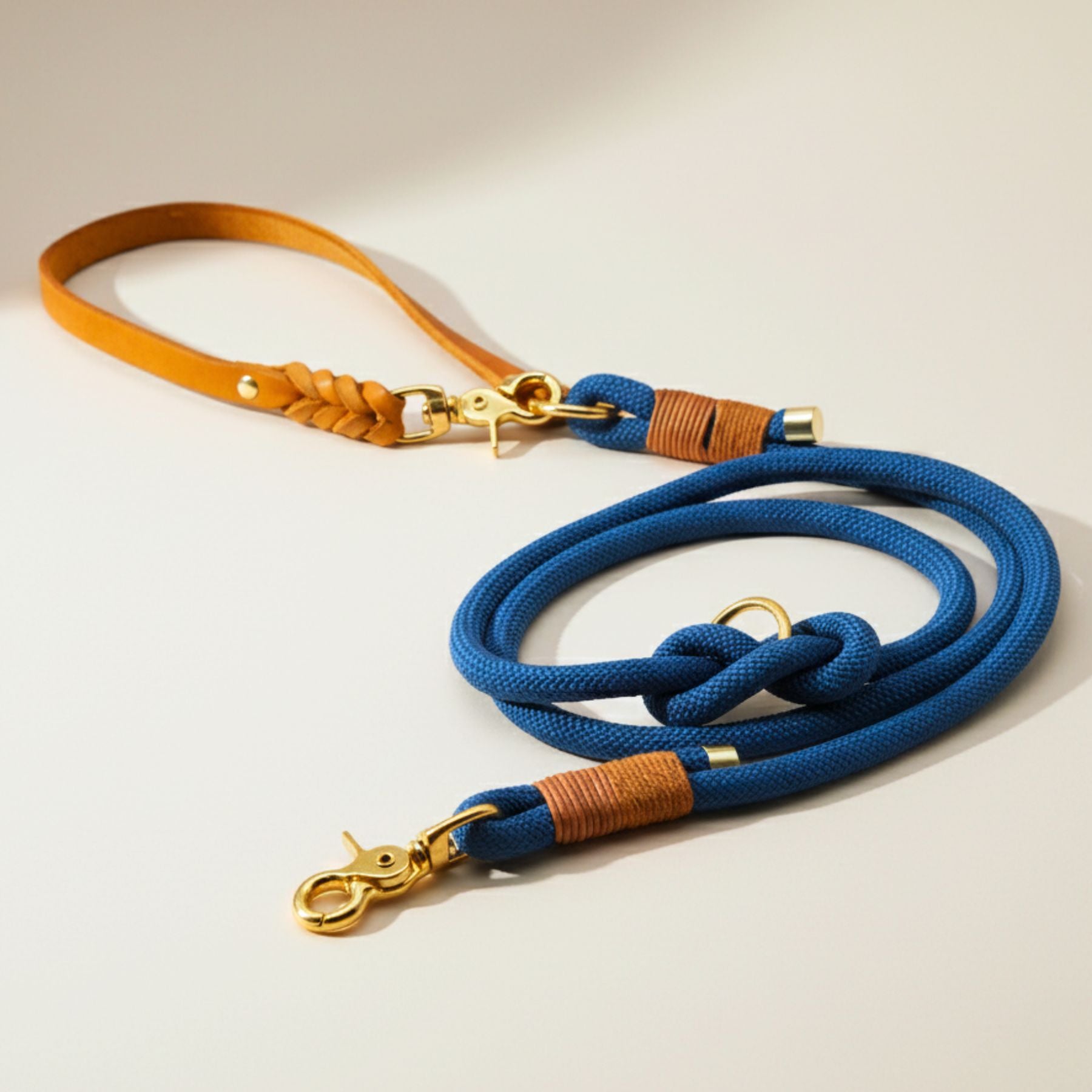 B: Goods | Rope rope with leather hand strap 'Pure Hemp &amp; Moss' (2 meters)