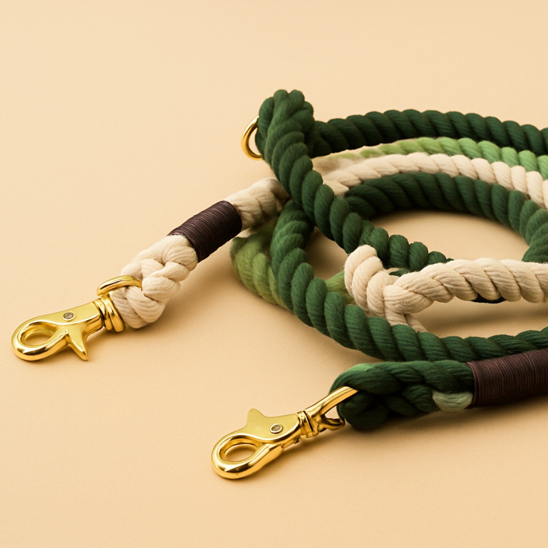 B: Goods | Rope rope with leather hand strap 'Pure Hemp &amp; Moss' (2 meters)