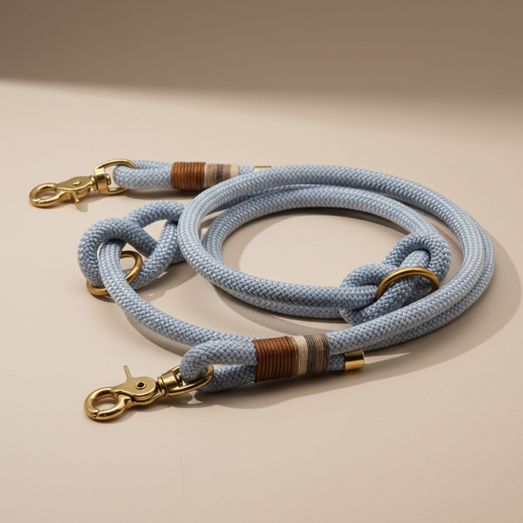 B: Goods | Rope rope with leather hand strap 'Pure Hemp &amp; Moss' (2 meters)