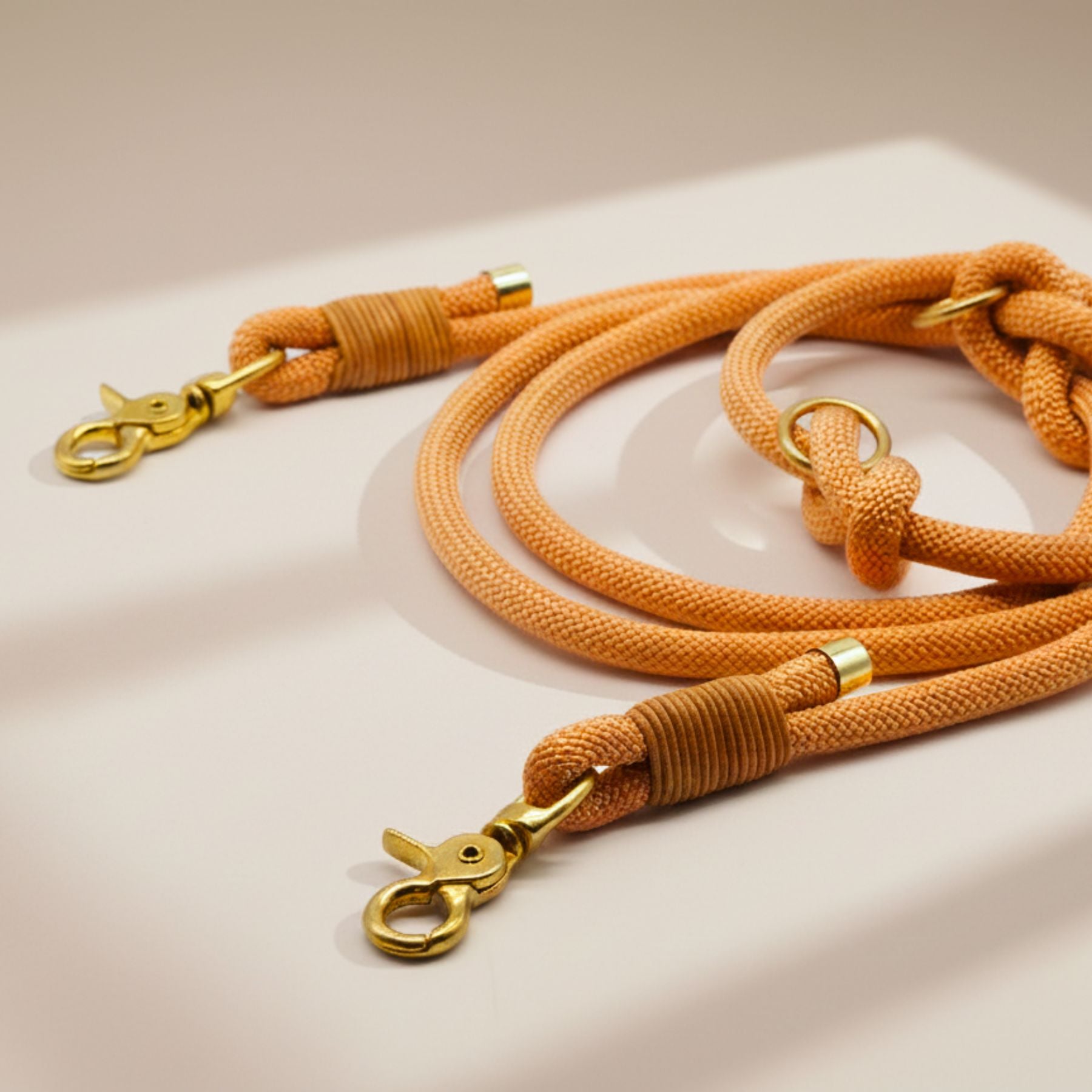 B: Goods | Rope rope with leather hand strap 'Pure Hemp &amp; Moss' (2 meters)