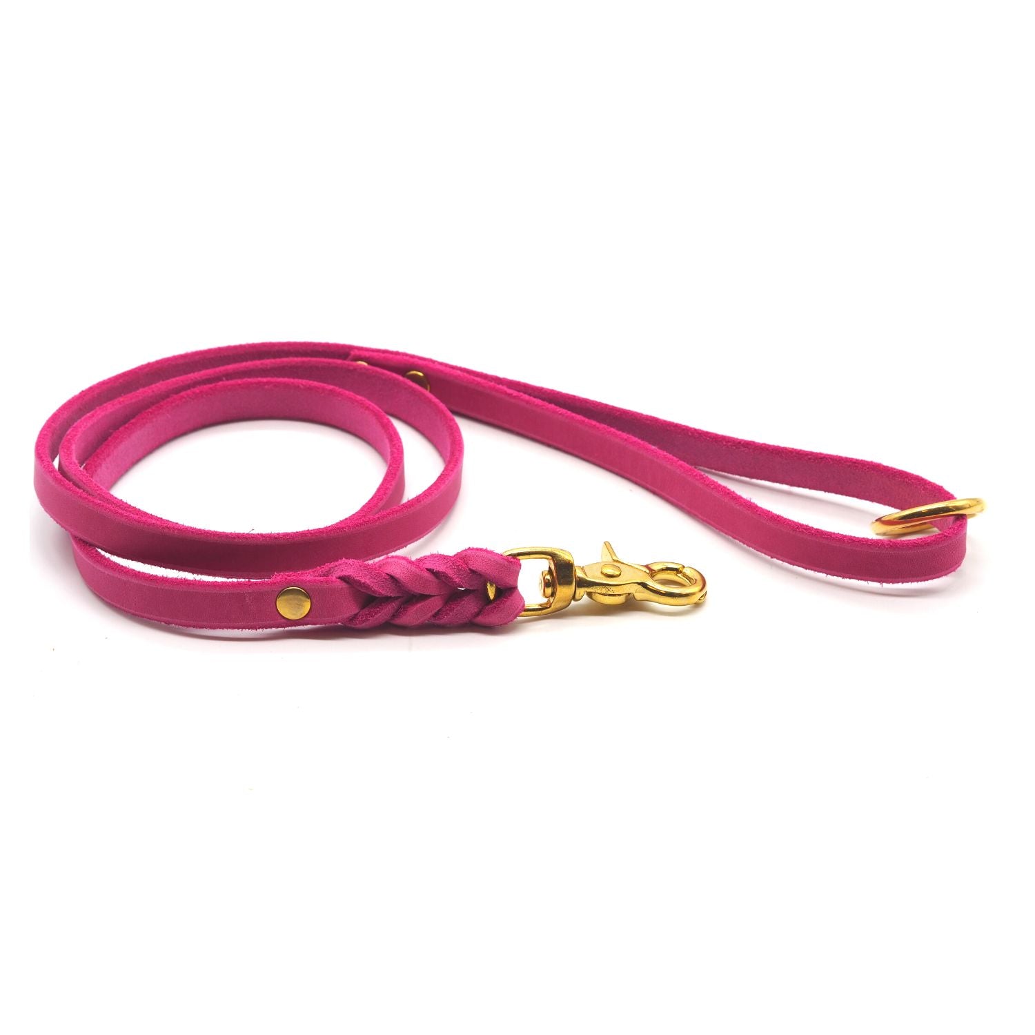 B: Goods | Leather leash 'Bubblegum' (firm leash)
