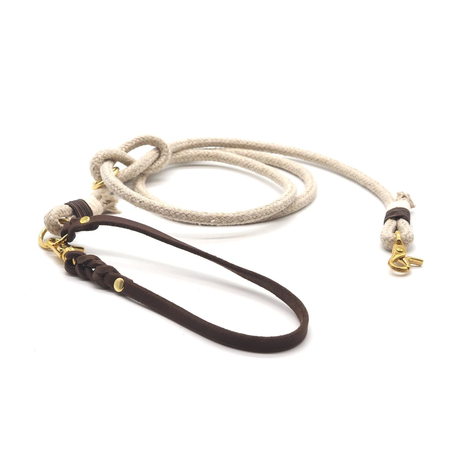 B: Goods | Rope rope with leather hand strap 'Pure Hemp &amp; Chestnut' (2 meters)