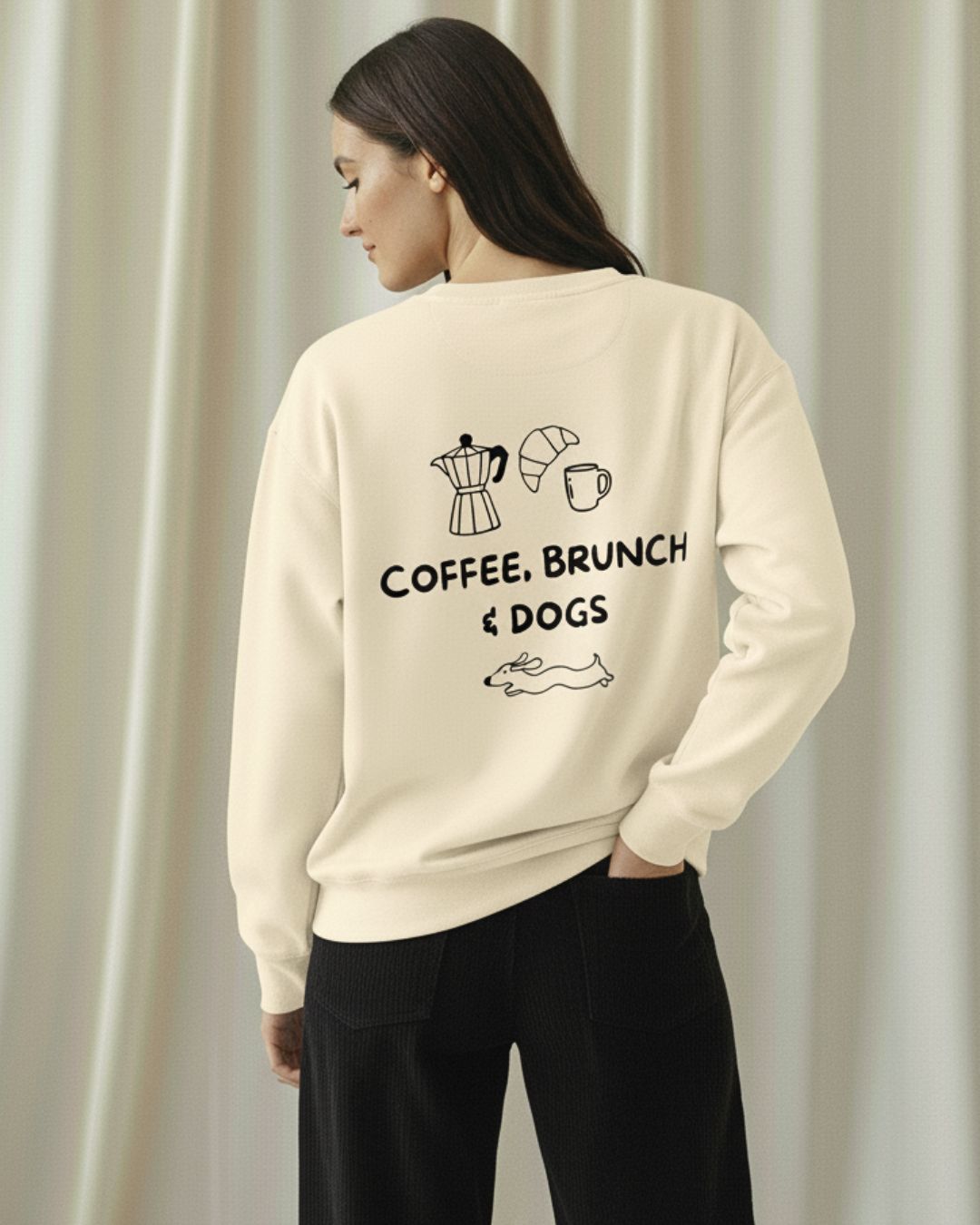 Premium Organic Sweatshirt 'dogs &amp; wine'