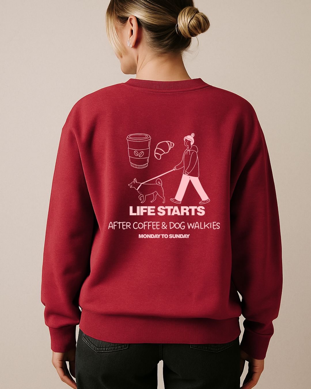 Organic sweatshirt 'dog mum' | Forest Green