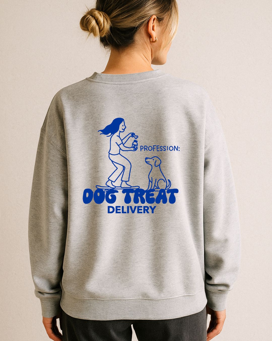 Premium Organic Sweatshirt 'dogs &amp; wine'