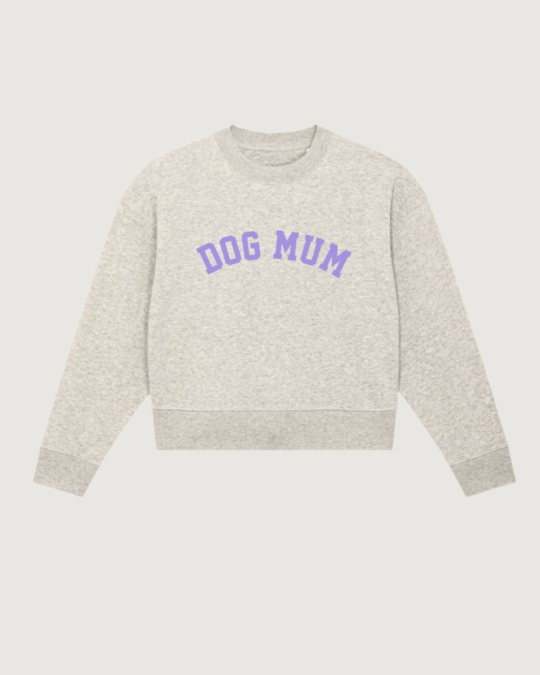 Premium Organic Sweatshirt 'DOG MUM' | Heather Grey