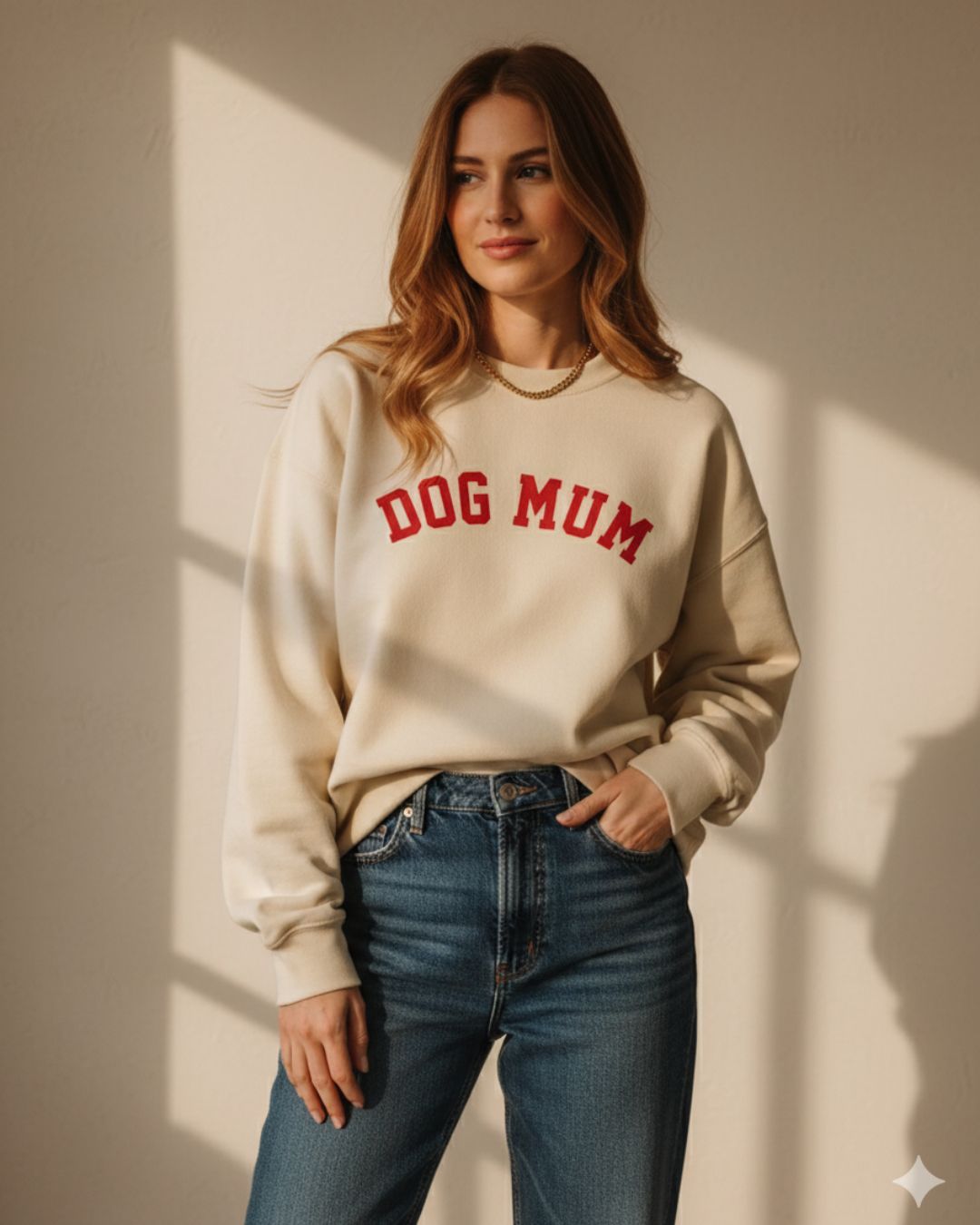 Premium organic sweatshirt 'DOG MUM'
