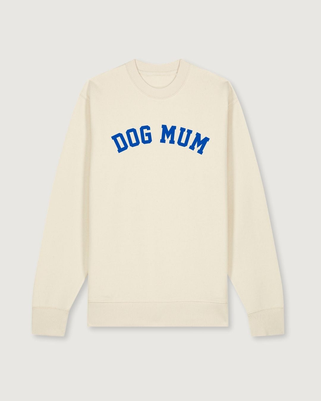 Premium Organic Sweatshirt 'DOG MUM' Royalblau | Vintage White