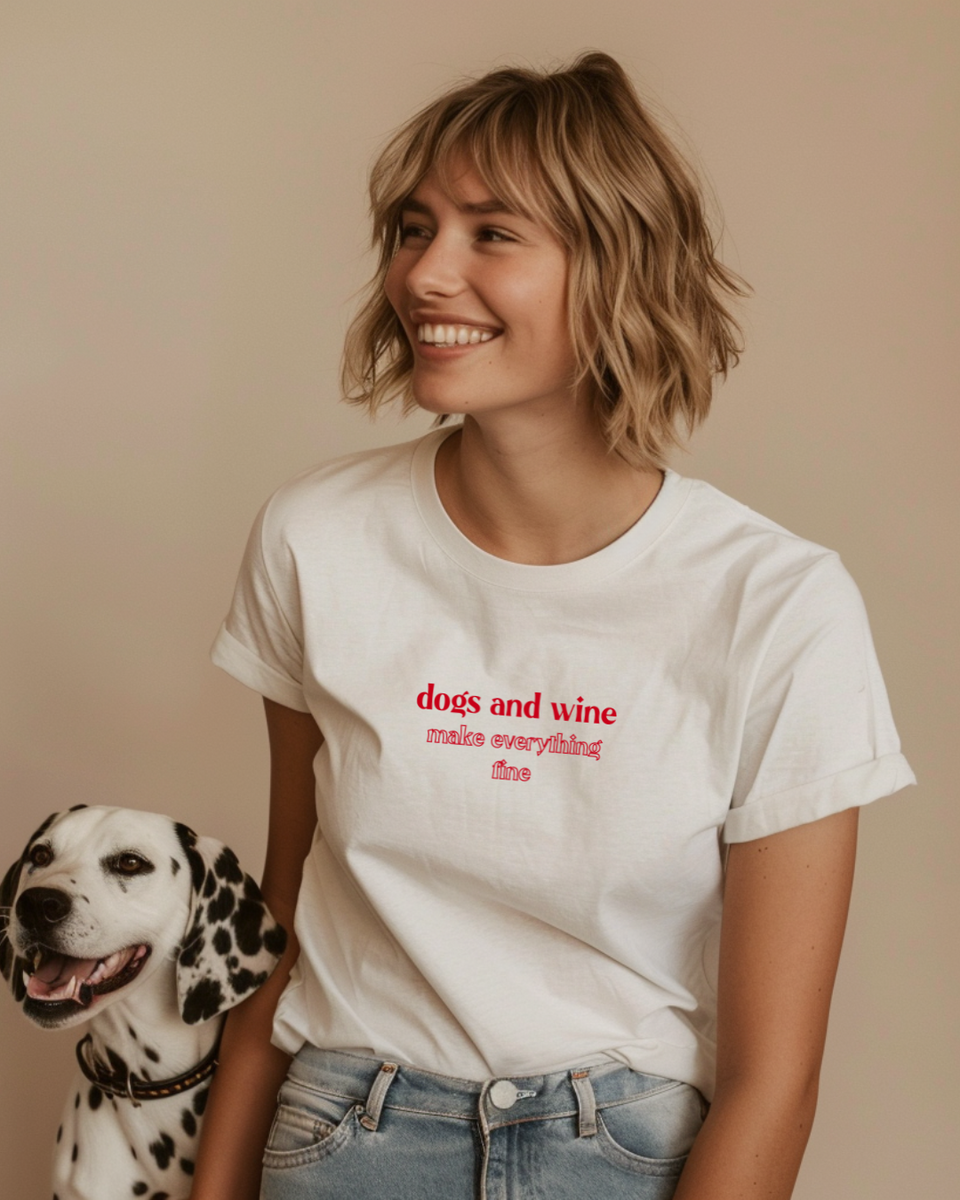 Wine And Dog T-Shirt
